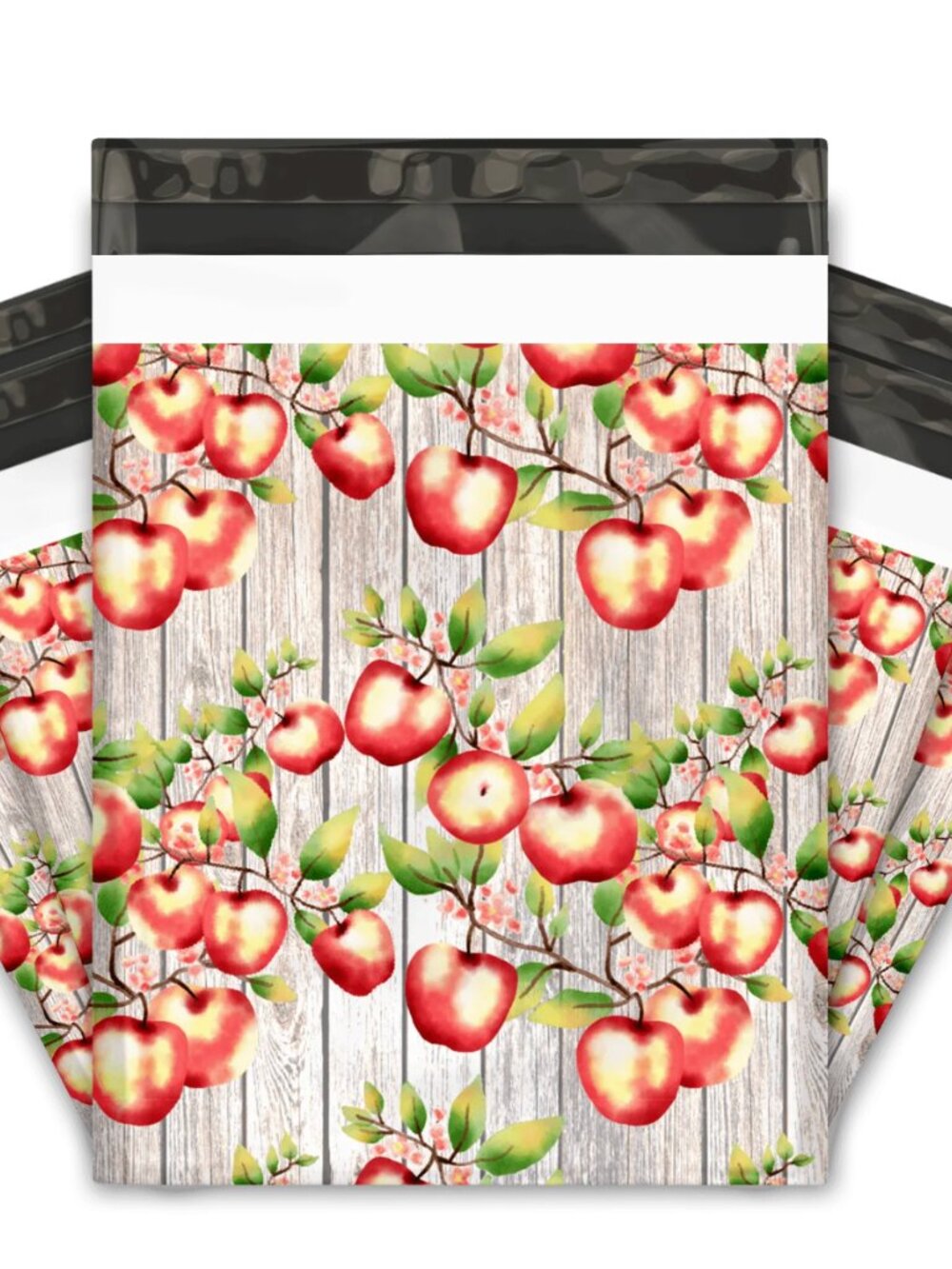 20 Apples and Blossoms 10x13 designer poly mailer